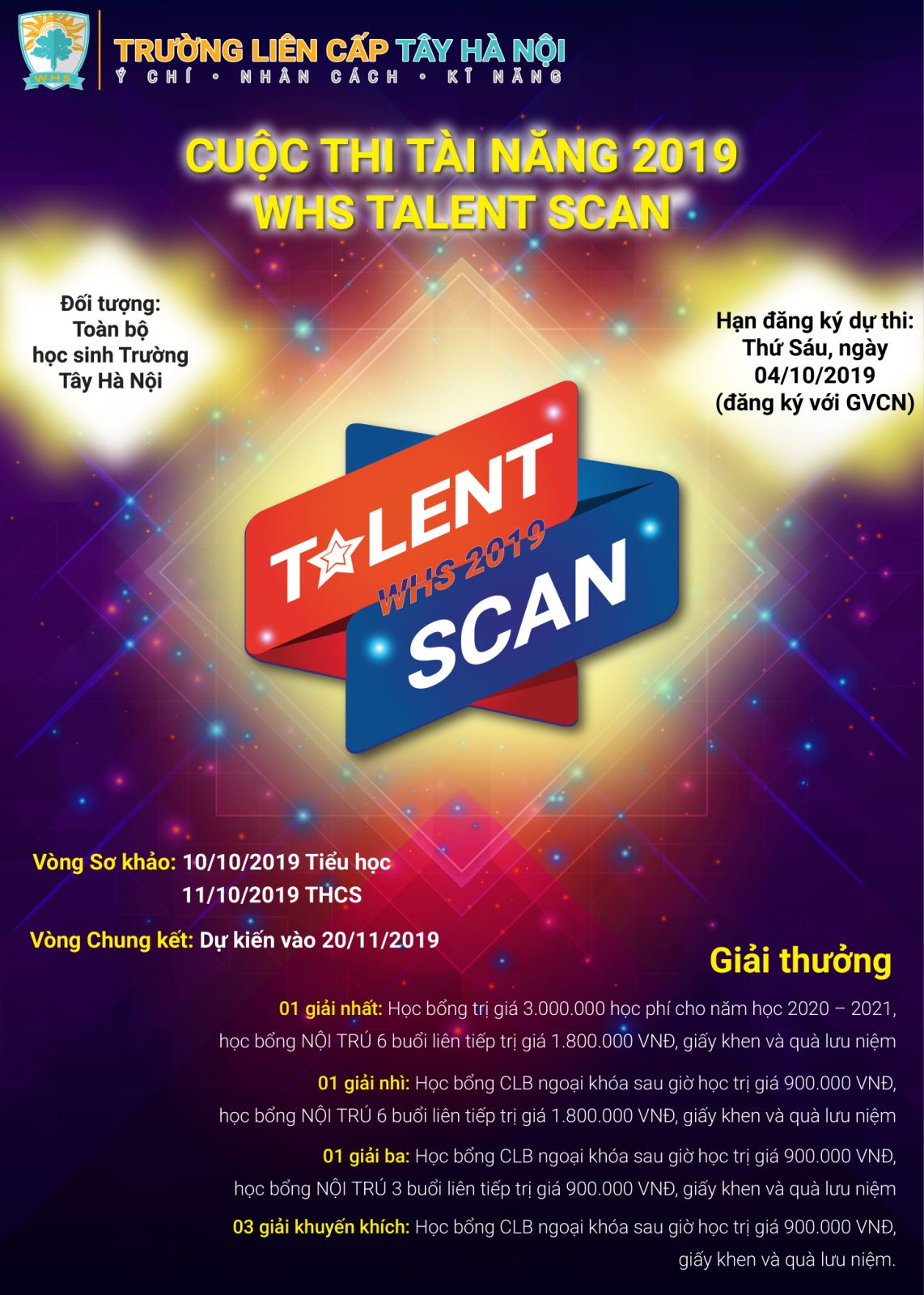 Phát động cuộc thi tài năng 2019 “WHS TALENT SCAN”