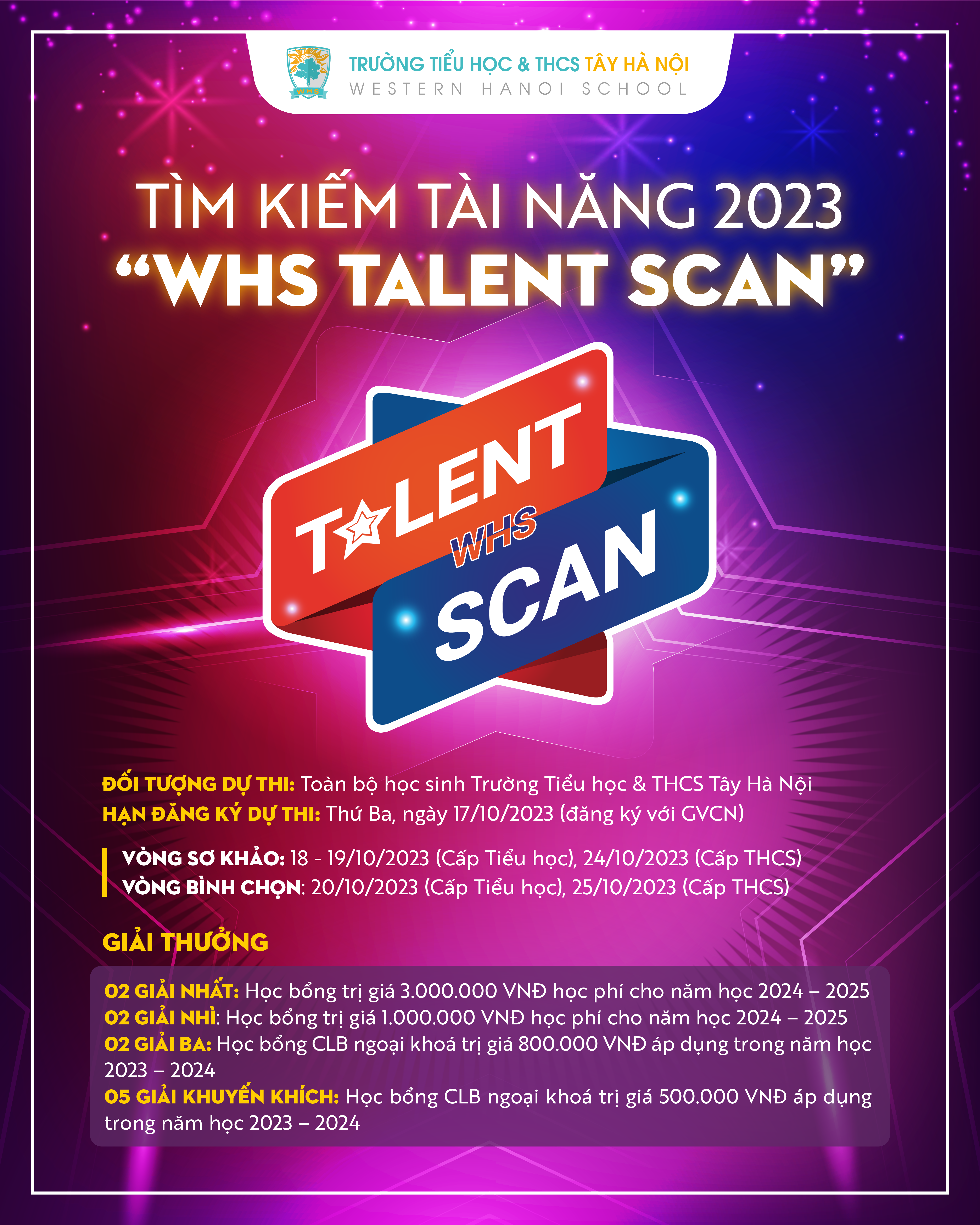 Tìm kiếm tài năng 2023 – “WHS Talent Scan”